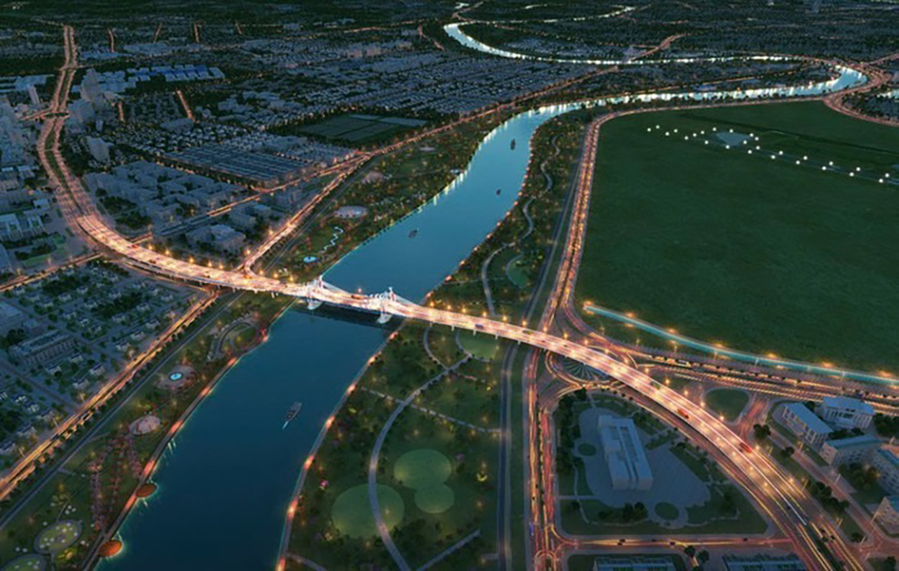 Phối cảnh toàn đường vành đai 2 đoạn tuyến Tân Vũ - Hưng Đạo - đường Bùi Viện.