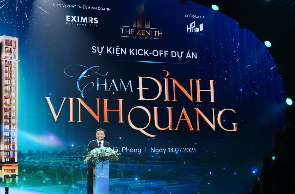 Ông Nguyễn Đức Thắng - Chủ tịch Hội đồng Quản trị Công ty CP Đầu tư Thương mại Bất động sản HP chia sẻ về tầm nhìn và định hướng phát triển của dự án The Zenith Hải Phòng