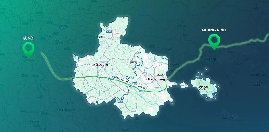 Vị trí kết nối của Hải Phòng